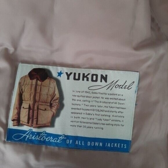 EDDIE BAUER Yukon 550 Quilted Goose Down Vest Tan Brown Sz M - Picture 8 of 11